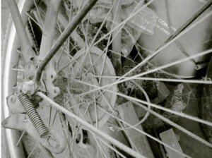 Bike repairs at Deers Leap